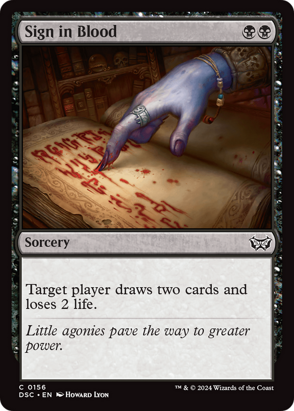 Sign in Blood (156) [Duskmourn: House of Horror Commander] - Deck Out Gaming