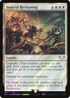 Hour of Reckoning (Surge Foil) (187) [Warhammer 40,000 Commander] foil - Deck Out Gaming