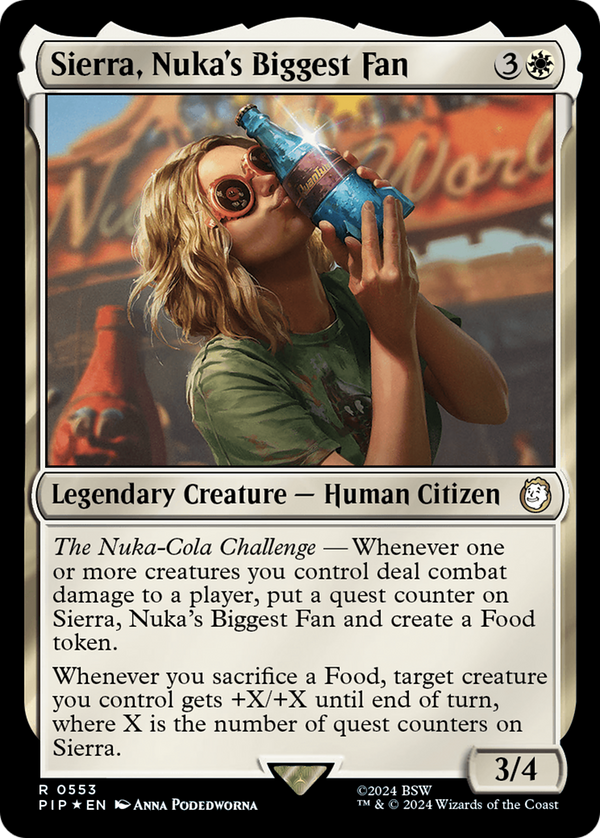 Sierra, Nuka's Biggest Fan (Surge Foil) (553) [Fallout] foil - Deck Out Gaming