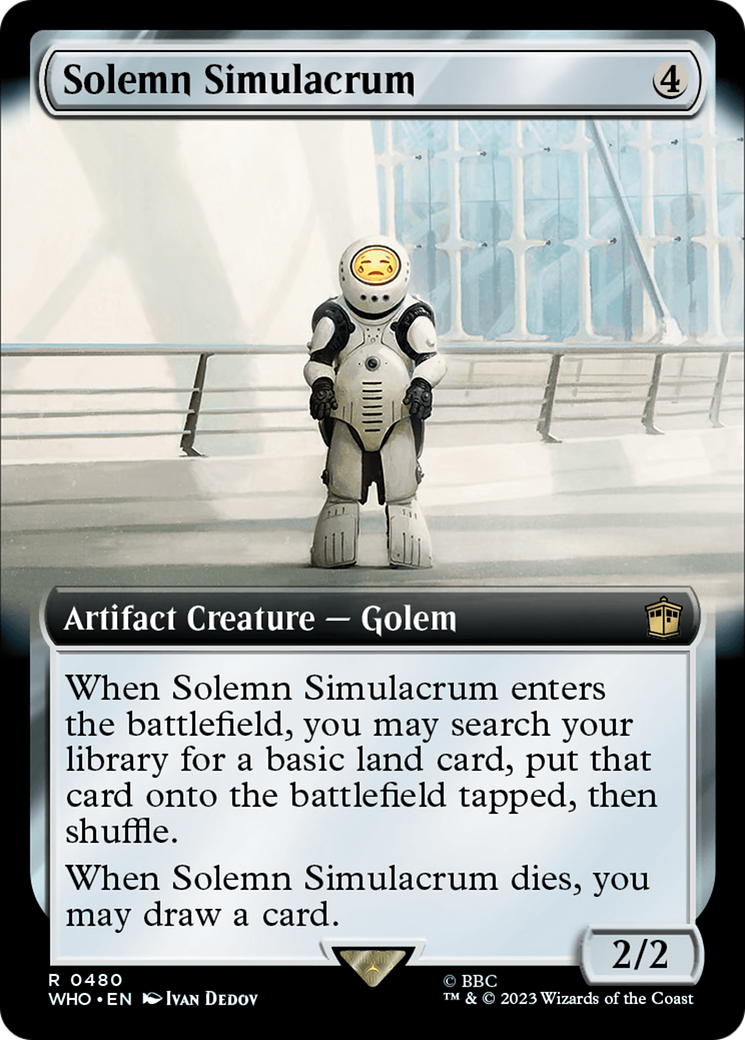 Solemn Simulacrum (Extended Art) (480) [Doctor Who] - Deck Out Gaming