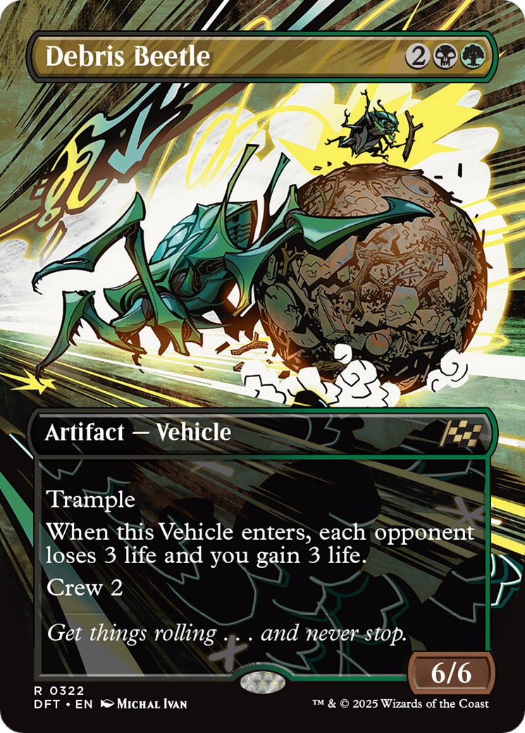 Debris Beetle (Borderless) (322) [Aetherdrift] foil - Deck Out Gaming