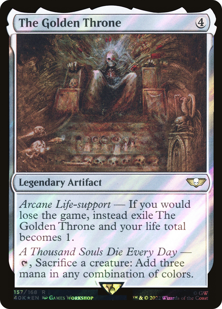 The Golden Throne (Surge Foil) (157) [Warhammer 40,000 Commander] foil - Deck Out Gaming