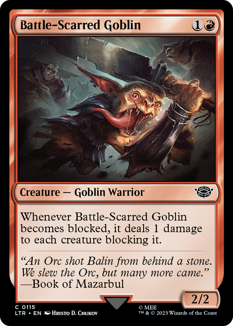 Battle-Scarred Goblin (115) [The Lord of the Rings: Tales of Middle-earth] - Deck Out Gaming