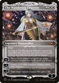 The Wandering Emperor (Showcase) (316) [Kamigawa: Neon Dynasty] foil - Deck Out Gaming