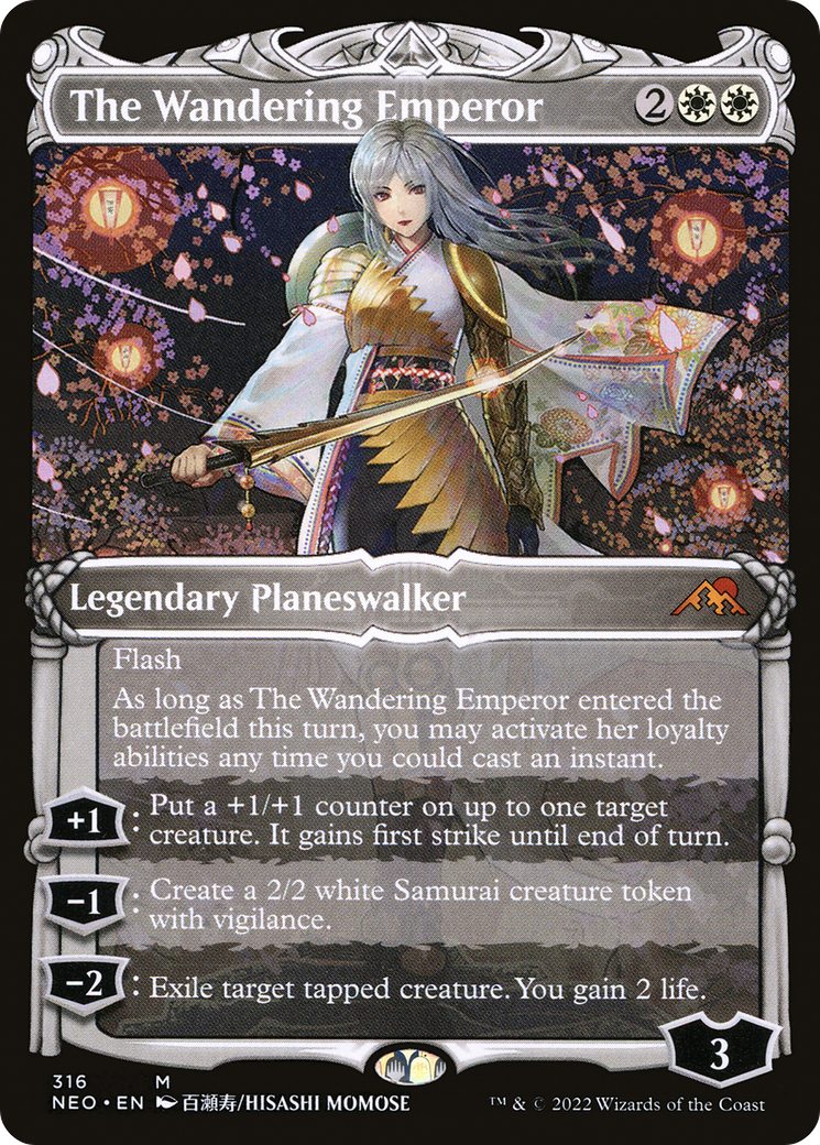 The Wandering Emperor (Showcase) (316) [Kamigawa: Neon Dynasty] - Deck Out Gaming