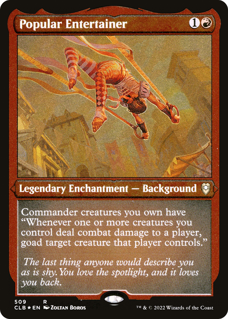 Popular Entertainer (509) [Commander Legends: Battle for Baldur's Gate] etched - Deck Out Gaming