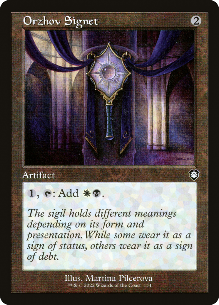Orzhov Signet (Retro Frame) (154) [The Brothers' War Commander] - Deck Out Gaming