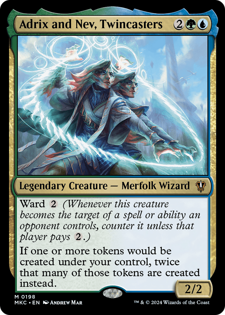 Adrix and Nev, Twincasters (198) [Murders at Karlov Manor Commander] - Deck Out Gaming