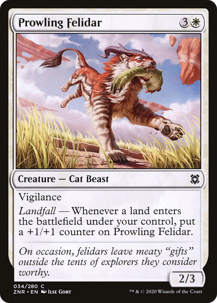 Prowling Felidar (34) [Zendikar Rising] foil - Deck Out Gaming