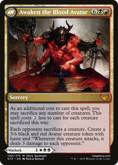Extus, Oriq Overlord // Awaken the Blood Avatar (149) [Strixhaven: School of Mages] - Deck Out Gaming