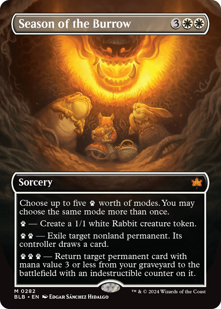 Season of the Burrow (Borderless) (282) [Bloomburrow] - Deck Out Gaming