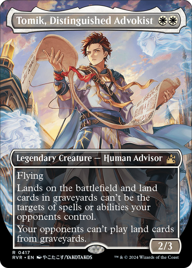 Tomik, Distinguished Advokist (Anime Borderless) (417) [Ravnica Remastered] foil - Deck Out Gaming