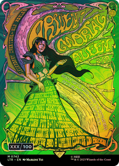 Arwen, Mortal Queen (Borderless Poster) (Serial Numbered) (742) [The Lord of the Rings: Tales of Middle-earth] foil - Deck Out Gaming