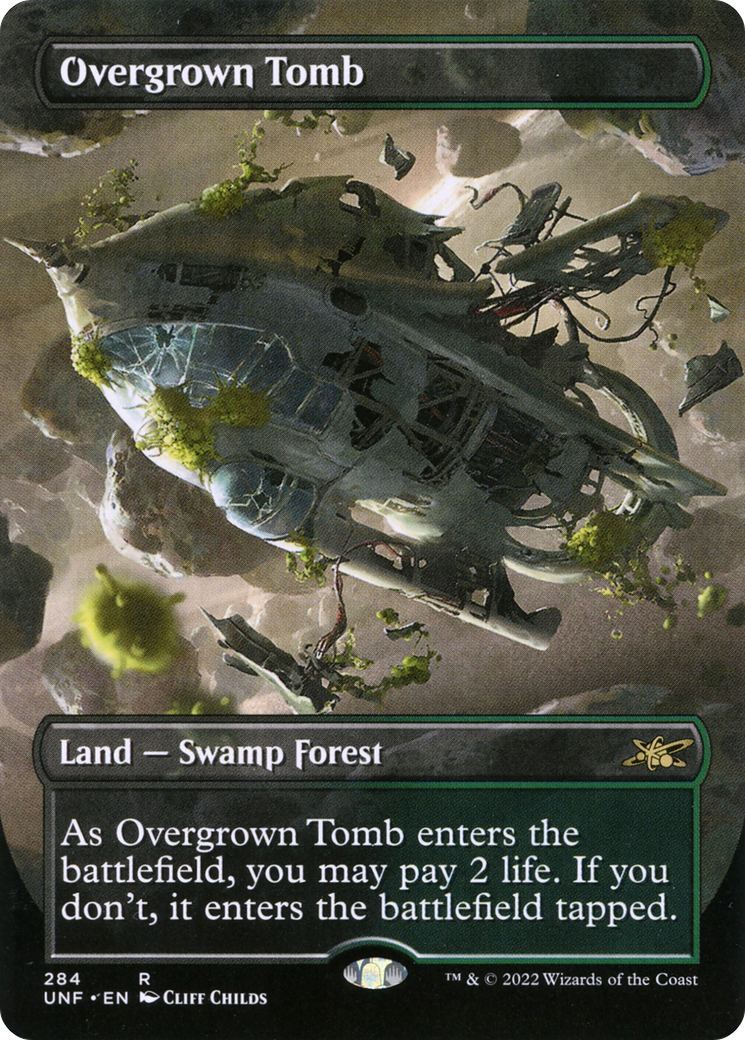 Overgrown Tomb (Borderless) (284) [Unfinity] - Deck Out Gaming