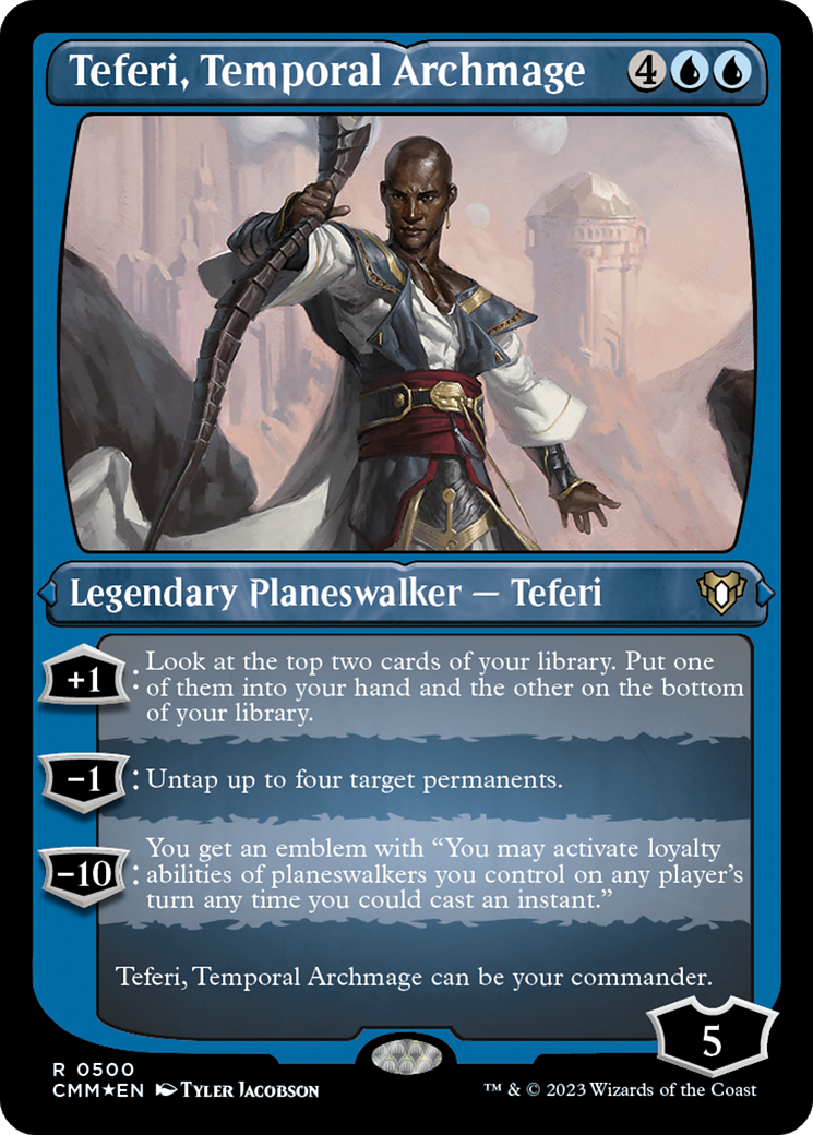 Teferi, Temporal Archmage (500) [Commander Masters] etched - Deck Out Gaming