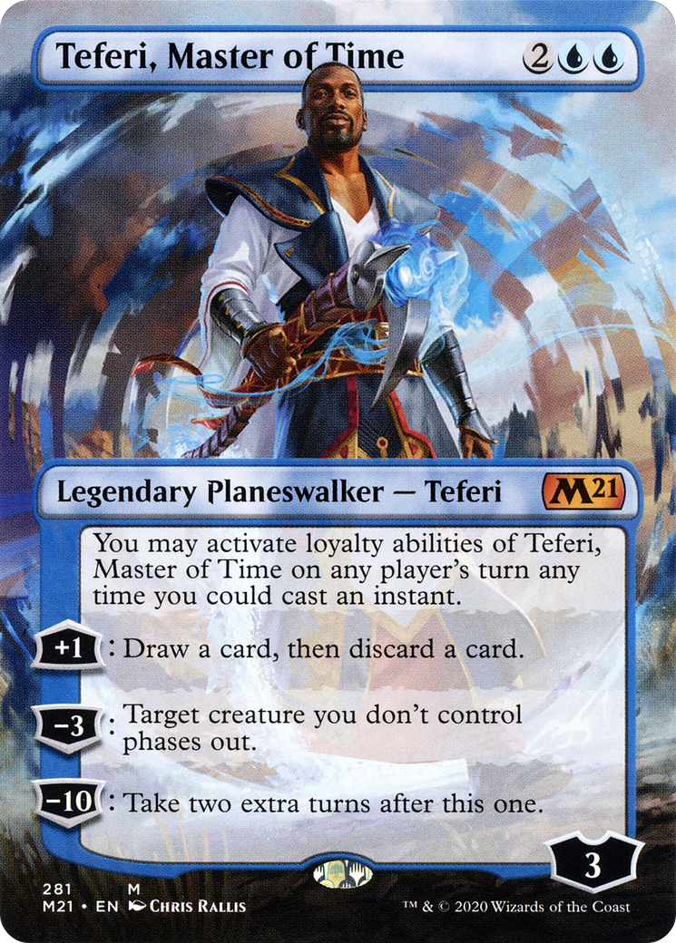 Teferi, Master of Time (Borderless) (281) [Core Set 2021] - Deck Out Gaming
