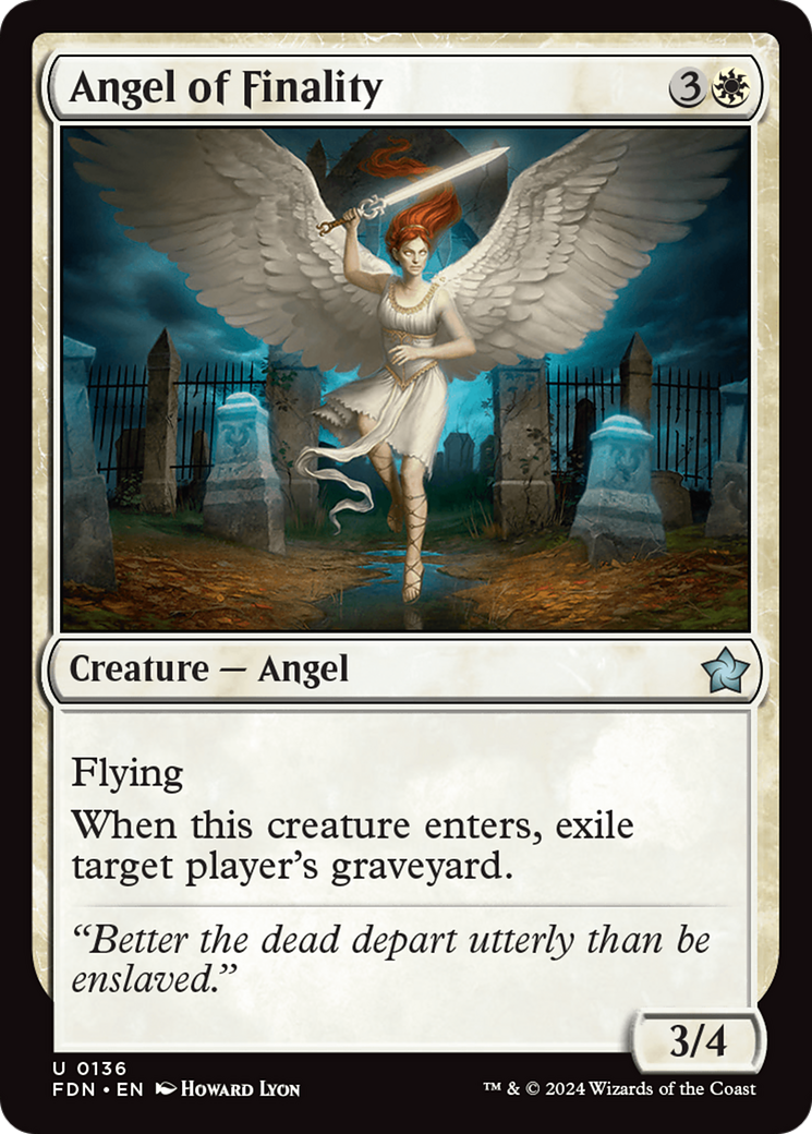 Angel of Finality (136) [Foundations] foil - Deck Out Gaming