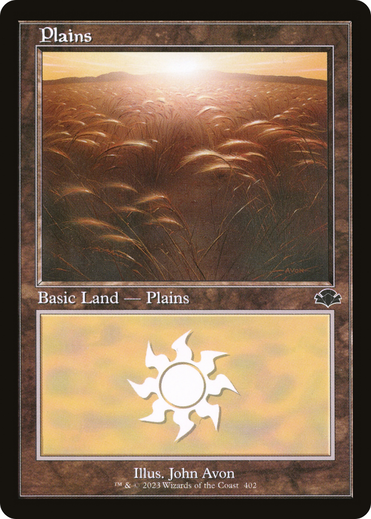 Plains (402) (Retro Frame) (402) [Dominaria Remastered] - Deck Out Gaming