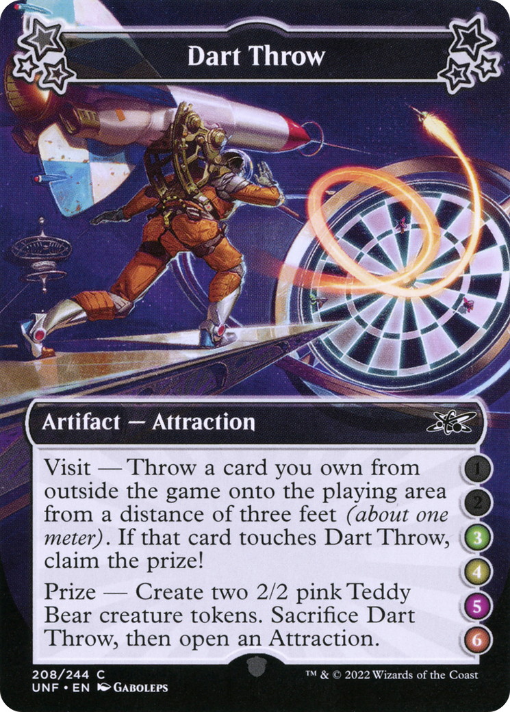 Dart Throw (3-4-5-6) (208) [Unfinity] foil - Deck Out Gaming