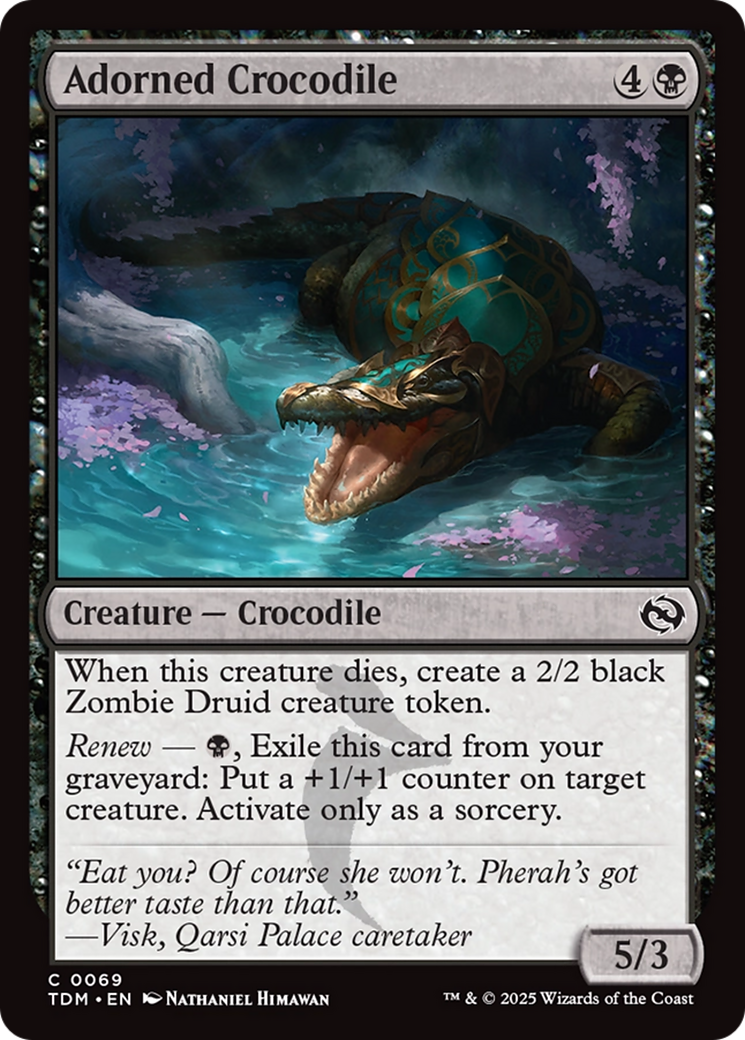 Adorned Crocodile (69) [Tarkir: Dragonstorm] foil - Deck Out Gaming