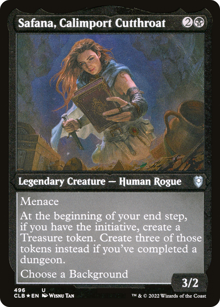 Safana, Calimport Cutthroat (496) [Commander Legends: Battle for Baldur's Gate] etched - Deck Out Gaming