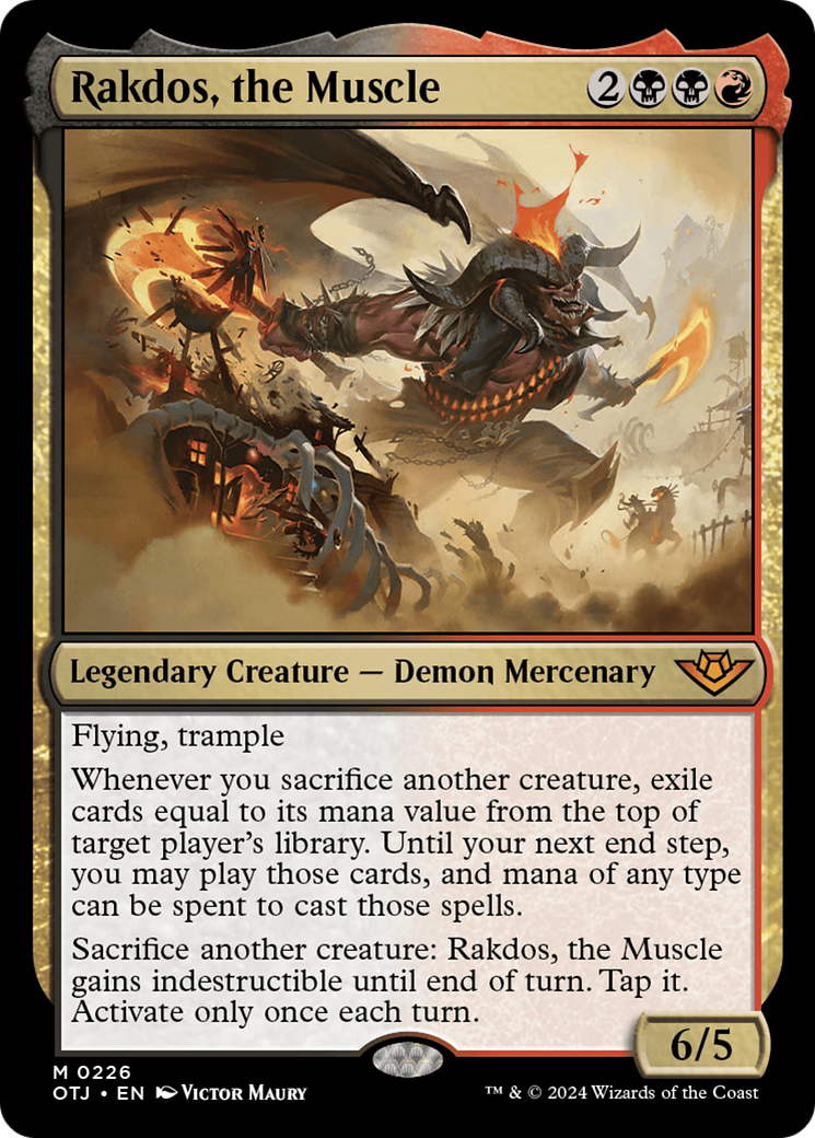 Rakdos, the Muscle (226) [Outlaws of Thunder Junction] foil - Deck Out Gaming