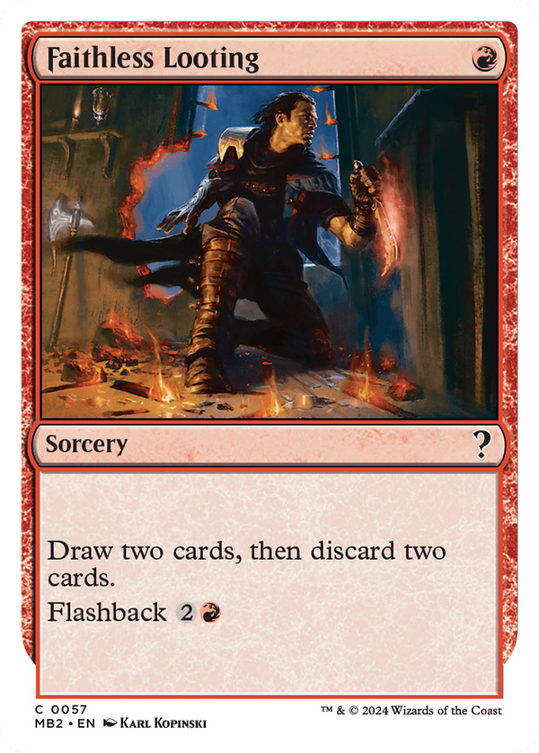 Faithless Looting (White Border) (57) [Mystery Booster 2] - Deck Out Gaming
