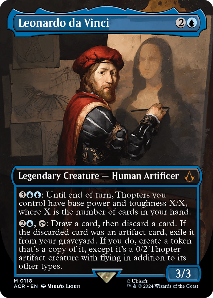Leonardo da Vinci (Borderless) (118) [Assassin's Creed] foil - Deck Out Gaming