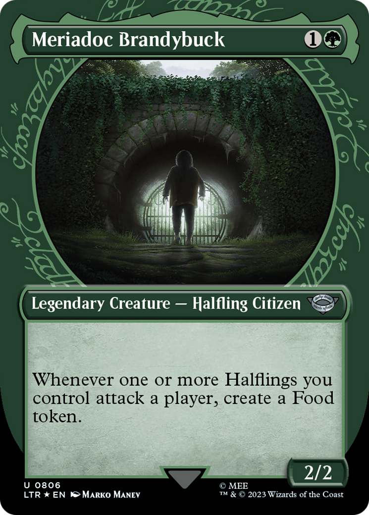 Meriadoc Brandybuck (Showcase) (Surge Foil) (806) [The Lord of the Rings: Tales of Middle-earth] foil - Deck Out Gaming