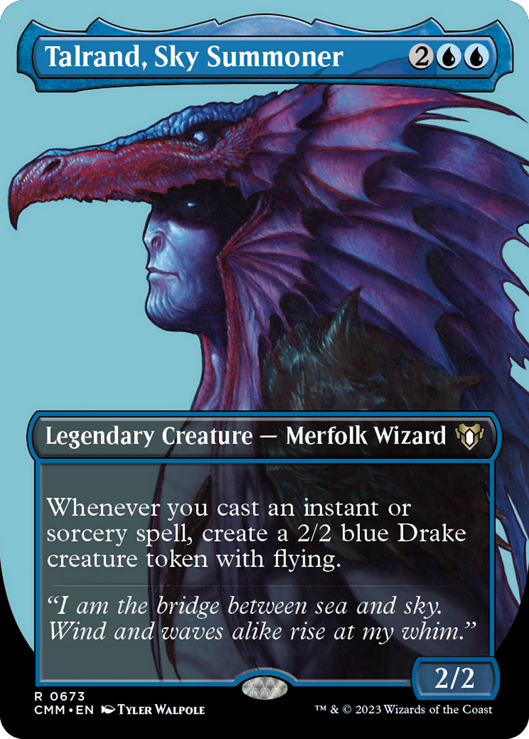Talrand, Sky Summoner (Borderless) (673) [Commander Masters] - Deck Out Gaming