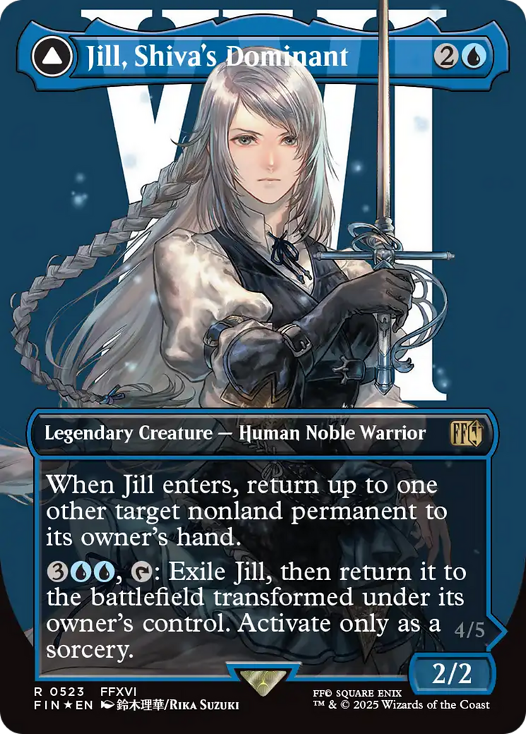 Jill, Shiva's Dominant // Shiva, Warden of Ice (523) [FINAL FANTASY] foil - Deck Out Gaming