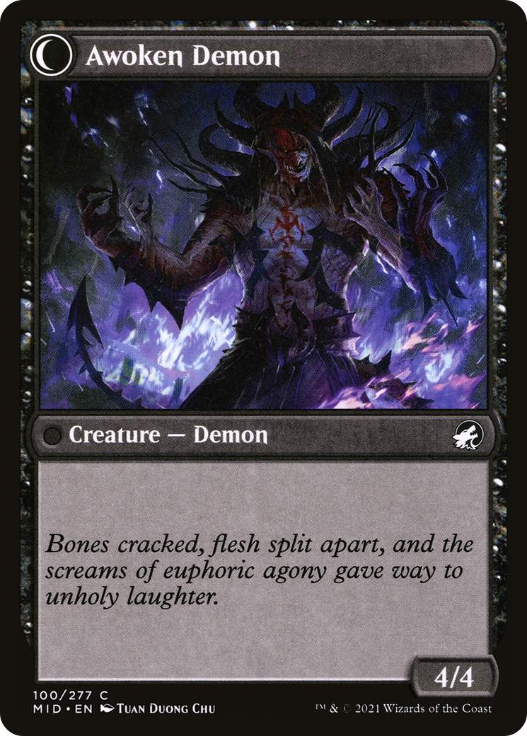 Ecstatic Awakener // Awoken Demon (100) [Innistrad: Midnight Hunt] - Deck Out Gaming