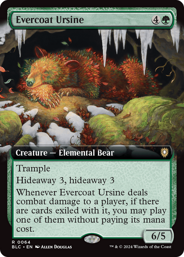 Evercoat Ursine (Extended Art) (64) [Bloomburrow Commander] - Deck Out Gaming