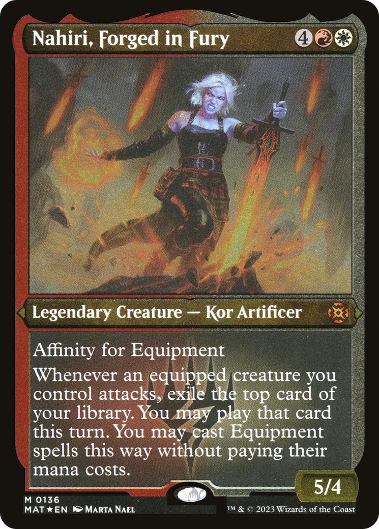 Nahiri, Forged in Fury (136) [March of the Machine: The Aftermath] etched - Deck Out Gaming