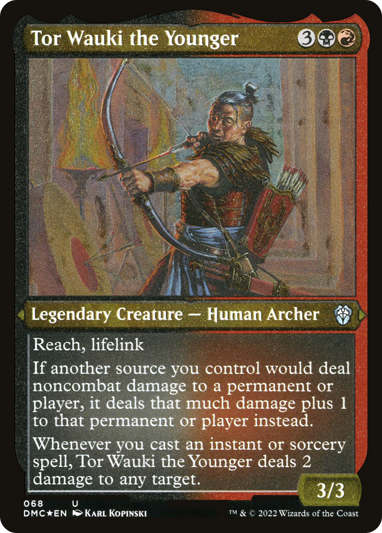 Tor Wauki the Younger (68) [Dominaria United Commander] etched - Deck Out Gaming