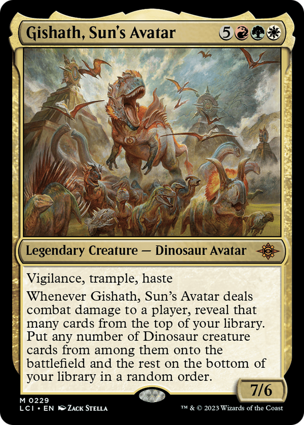 Gishath, Sun's Avatar (229) [The Lost Caverns of Ixalan] foil - Deck Out Gaming