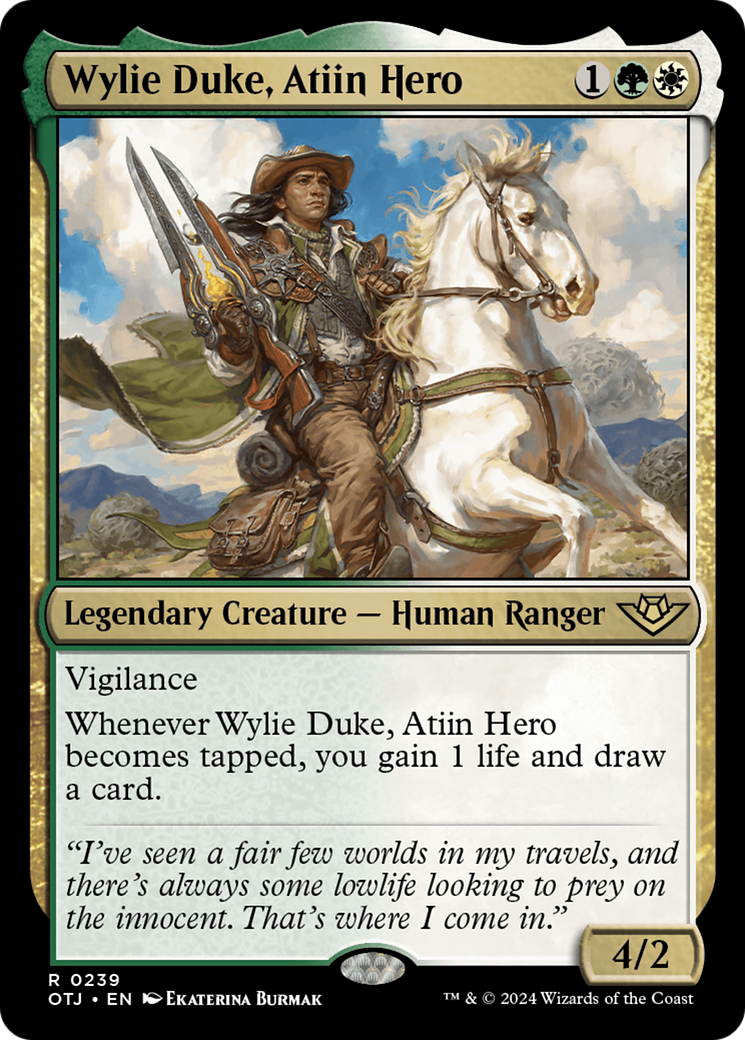 Wylie Duke, Atiin Hero (239) [Outlaws of Thunder Junction] foil - Deck Out Gaming