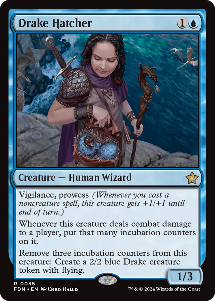 Drake Hatcher (35) [Foundations] foil - Deck Out Gaming