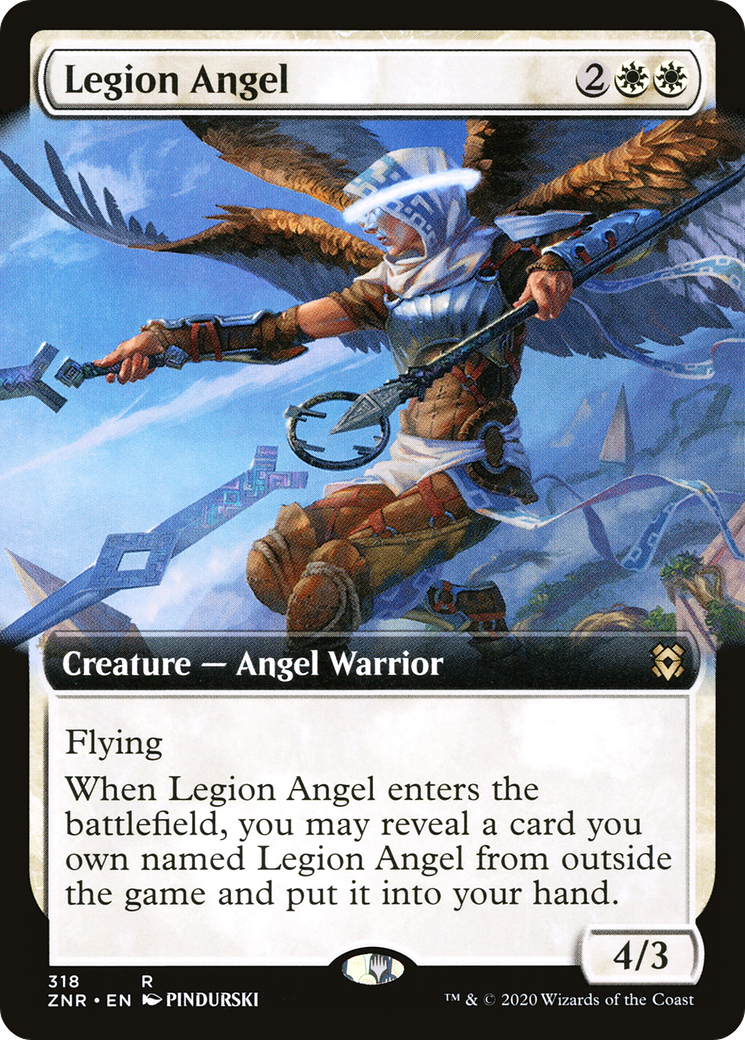 Legion Angel (Extended Art) (318) [Zendikar Rising] - Deck Out Gaming