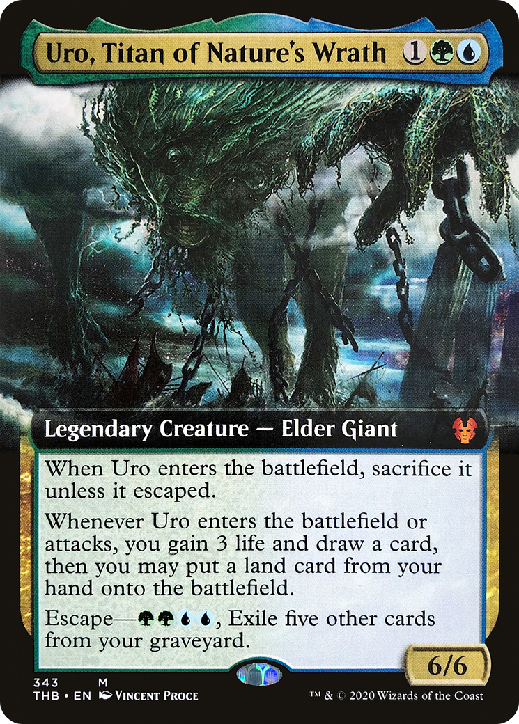 Uro, Titan of Nature's Wrath (Extended Art) (343) [Theros Beyond Death] - Deck Out Gaming