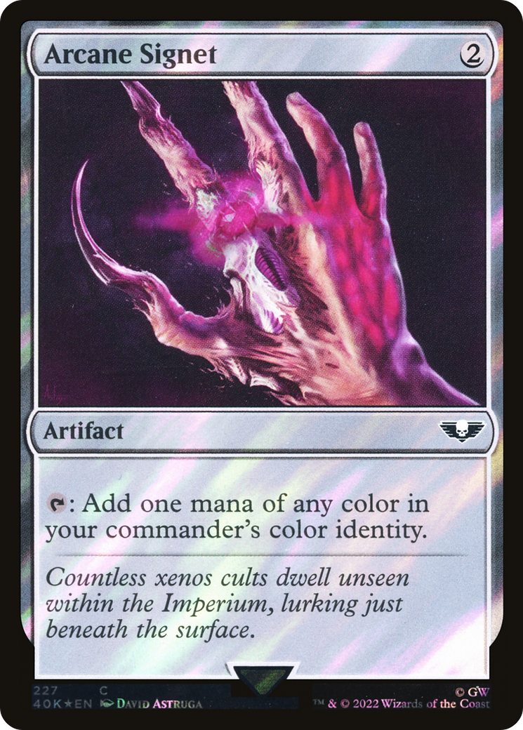 Arcane Signet (227) (Surge Foil) (227) [Warhammer 40,000 Commander] foil - Deck Out Gaming