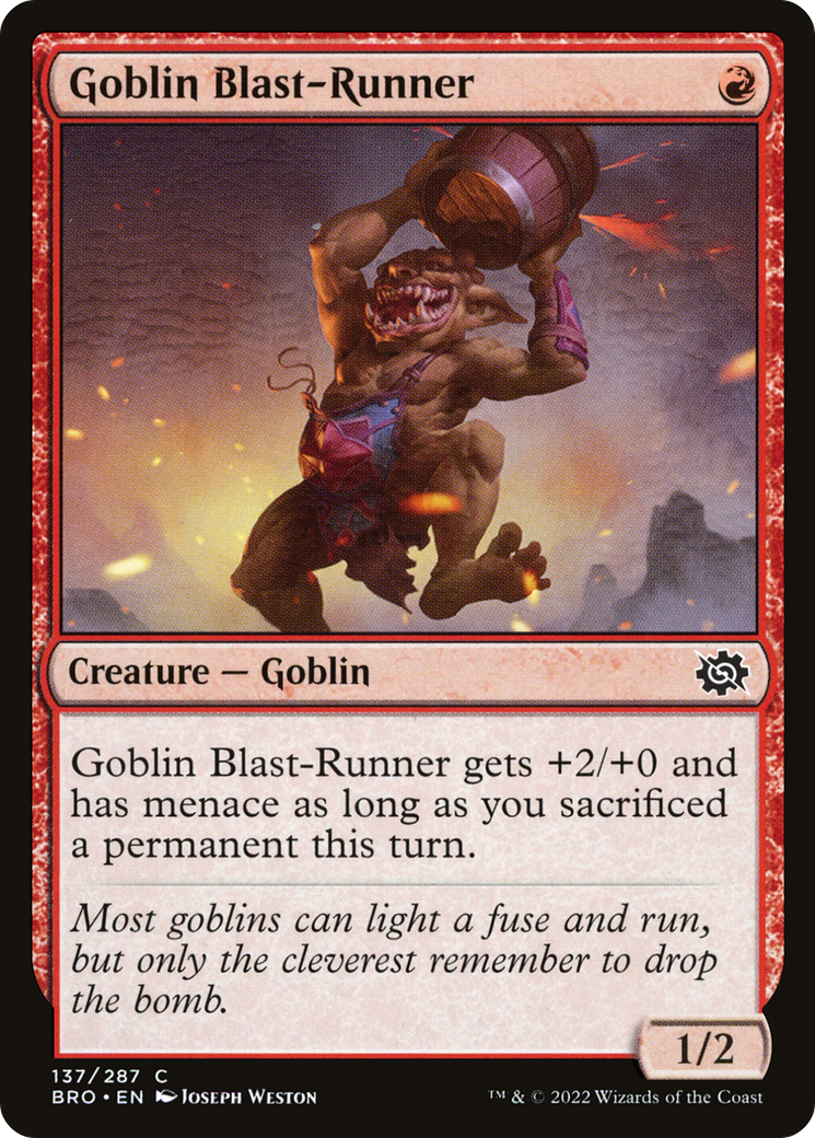 Goblin Blast-Runner (137) [The Brothers' War] - Deck Out Gaming