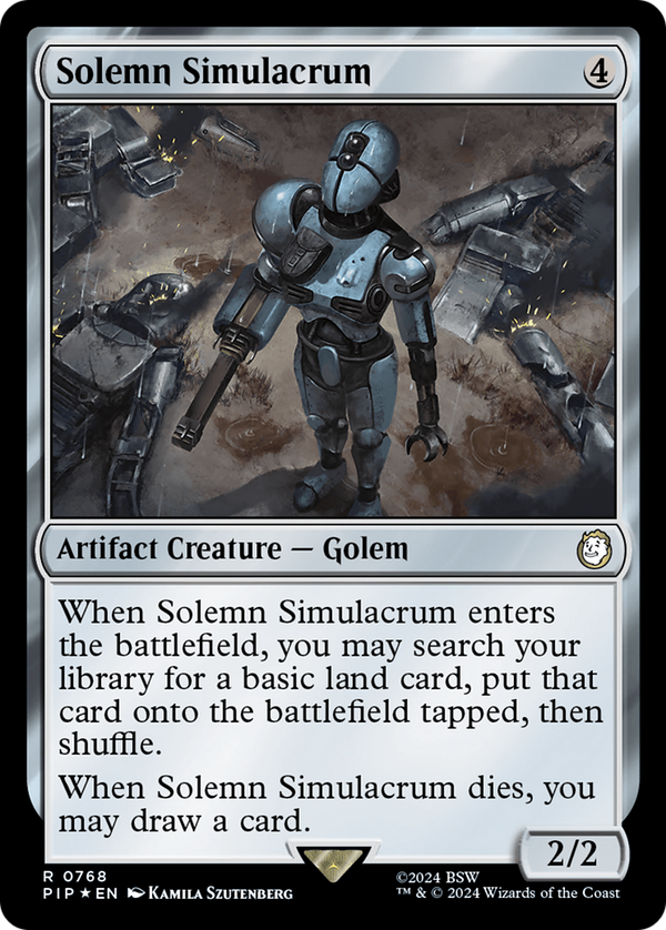 Solemn Simulacrum (Surge Foil) (768) [Fallout] foil - Deck Out Gaming