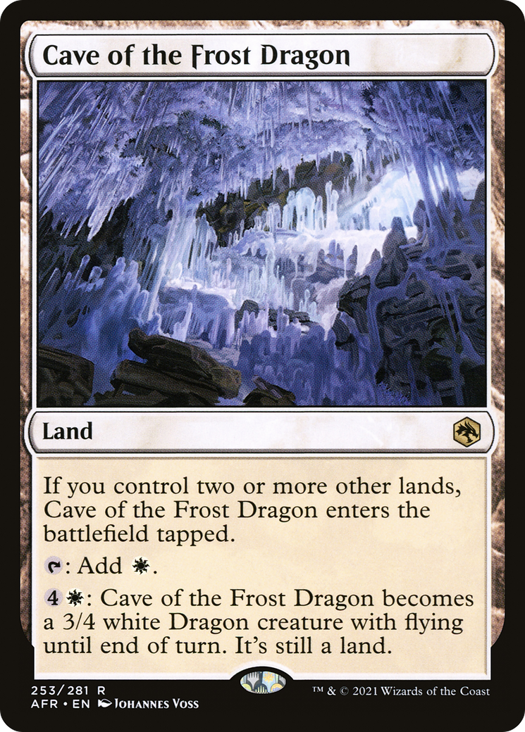 Cave of the Frost Dragon (253) [Adventures in the Forgotten Realms] foil - Deck Out Gaming