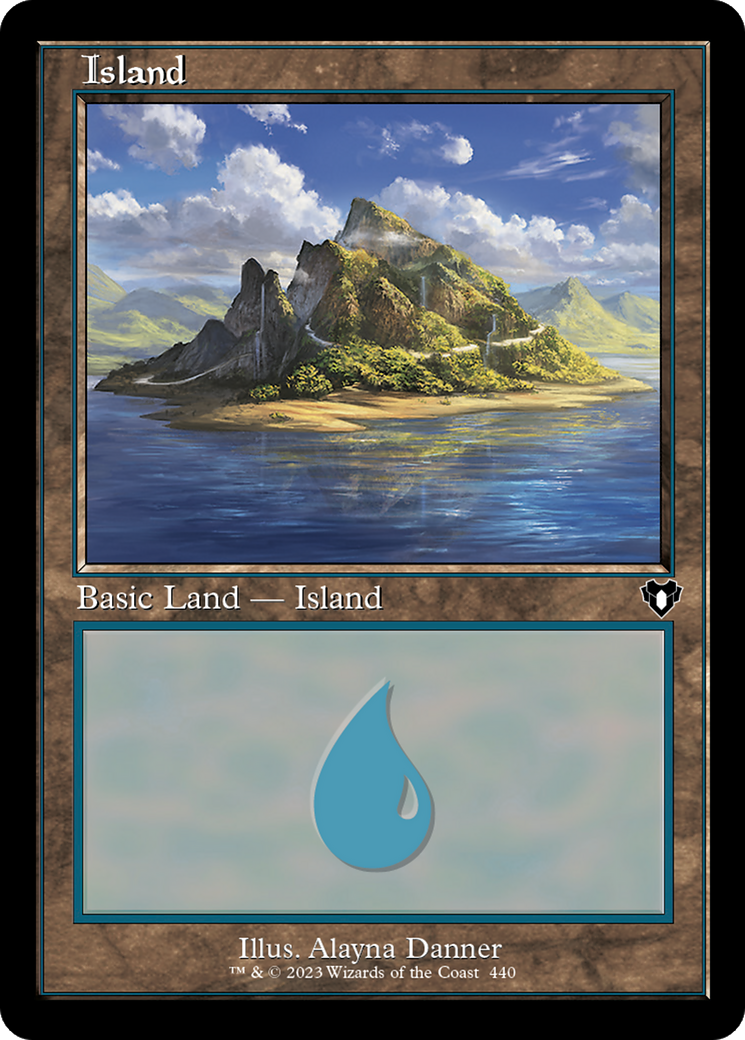 Island (440) (Retro Frame) (440) [Commander Masters] foil - Deck Out Gaming