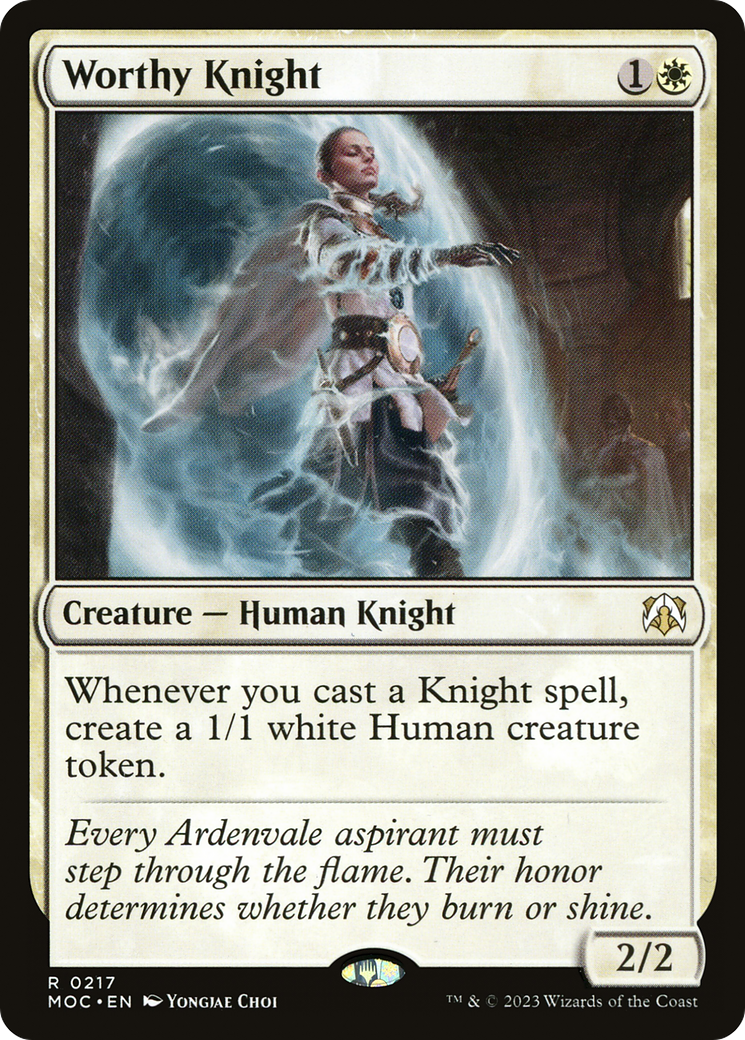 Worthy Knight (217) [March of the Machine Commander] - Deck Out Gaming