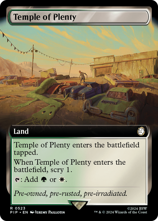 Temple of Plenty (Extended Art) (523) [Fallout] foil - Deck Out Gaming