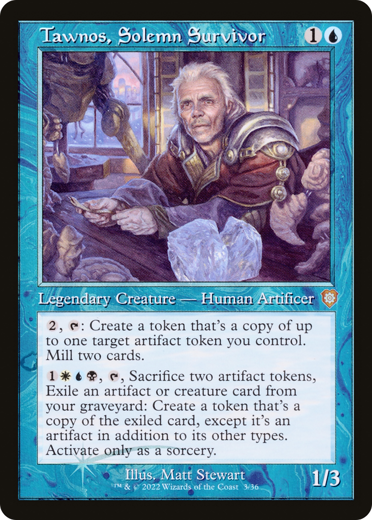 Tawnos, Solemn Survivor (Retro Frame) (3) [The Brothers' War Commander] foil - Deck Out Gaming