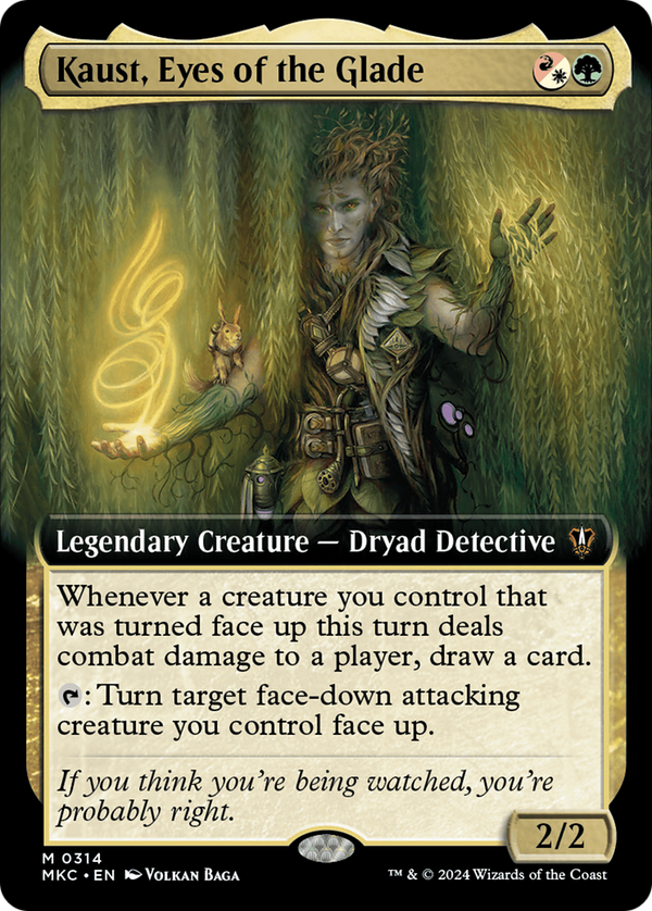 Kaust, Eyes of the Glade (Extended Art) (314) [Murders at Karlov Manor Commander] foil - Deck Out Gaming