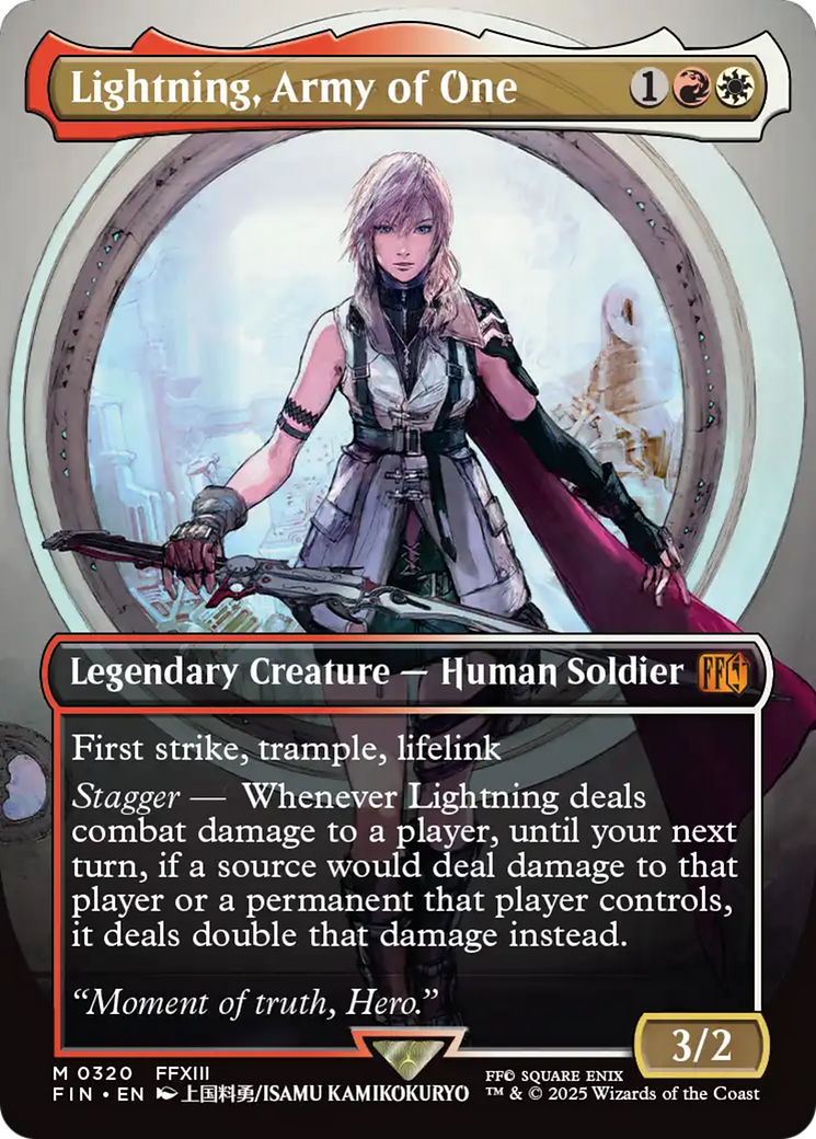 Lightning, Army of One (320) [FINAL FANTASY] foil - Deck Out Gaming